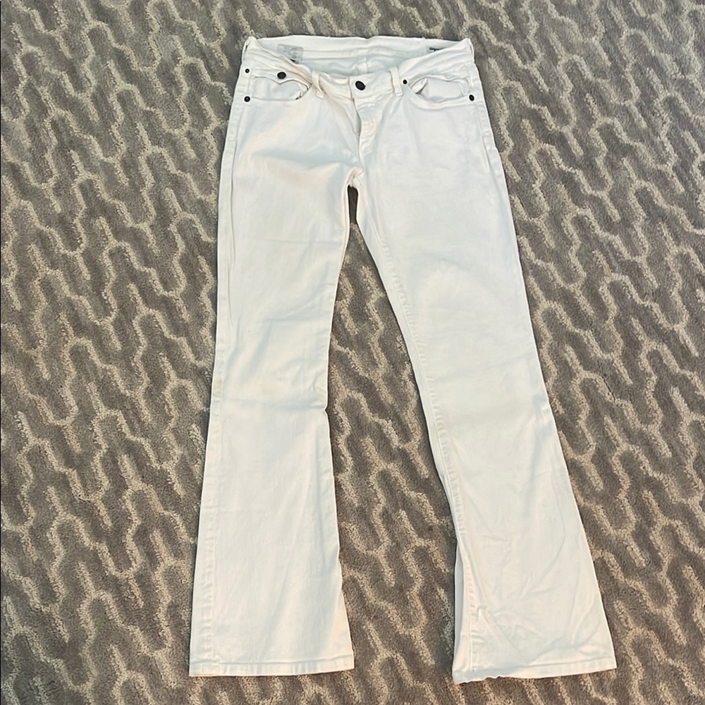 Citizens Of Humanity White Flare Jeans